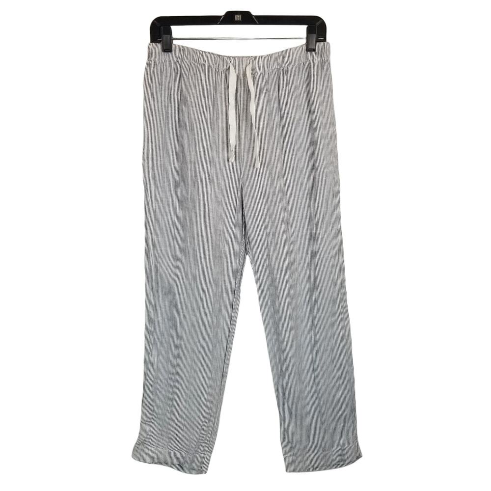 Quince Gray Striped Pants